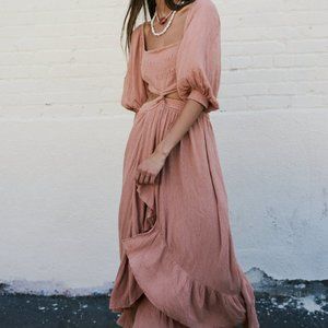 Free People Cross My Heart Maxi - Amber Waves, Size Small, NWT
